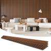 image:imageArt3d 4Piece Wood Slat Acoustic Panels for Stylish Decor and Noise Reduction 3D Textured Panel for Ceiling and Wall CherryDark Walnut