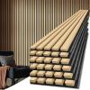 image:imageArt3d 4Piece Wood Slat Acoustic Panels for Stylish Decor and Noise Reduction 3D Textured Panel for Ceiling and Wall CherryOak