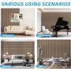 image:imageArt3d Acoustic Lightweight Slat Wall Panel Waterproof Wood Textured Wainscoting Panel Samples Pack  5 ColorsBoxwood