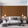 image:imageArt3d Acoustic Lightweight Slat Wall Panel Waterproof Wood Textured Wainscoting Panel Samples Pack  5 ColorsTeak