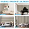 image:imageArt3d Acoustic Lightweight Slat Wall Panel Waterproof Wood Textured Wainscoting Panel Samples Pack  5 ColorsWhite Elm