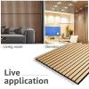 image:imageArt3d Wood Slat Acoustic Panels Set of 4  3D Fluted SoundAbsorbing Panels for Walls amp Ceilings Natural OakNatural Oak