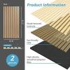 image:imageArt3d Wood Slat Acoustic Panels Set of 4  3D Fluted SoundAbsorbing Panels for Walls amp Ceilings Natural OakNatural Oak