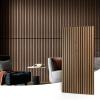 image:imageArt3d Wood Slat Acoustic Panels Set of 4  3D Fluted SoundAbsorbing Panels for Walls amp Ceilings Natural OakWalnut
