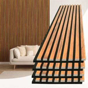 image:imageArt3d Acoustic Lightweight Slat Wall Panel Waterproof Wood Textured Wainscoting Panel Samples Pack  5 ColorsTeak