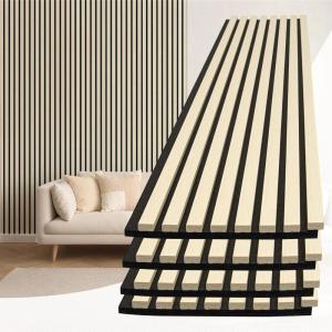 image:imageArt3d Acoustic Lightweight Slat Wall Panel Waterproof Wood Textured Wainscoting Panel Samples Pack  5 ColorsWhite Elm