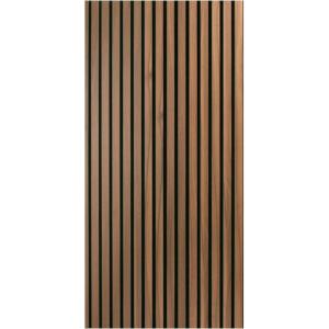 image:imageArt3d Wood Slat Acoustic Panels Set of 4  3D Fluted SoundAbsorbing Panels for Walls amp Ceilings Natural OakWalnut Brown