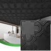 image:imageArt3d Drop Ceiling Tiles 12 Pack 2ft x 2ft PVC Glueup Ceiling Tiles 24x24 Wall Tiles for Indoor Decor Home Office Coffee Shop Restaurant Gym Covers 48 Sq Ft Square BlackBlack