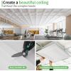 image:imageArt3d Drop Ceiling Tiles 12 Pack 2ft x 2ft PVC Glueup Ceiling Tiles 24x24 Wall Tiles for Indoor Decor Home Office Coffee Shop Restaurant Gym Covers 48 Sq Ft Square BlackSquare White