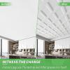 image:imageArt3d Drop Ceiling Tiles 12 Pack 2ft x 2ft PVC Glueup Ceiling Tiles 24x24 Wall Tiles for Indoor Decor Home Office Coffee Shop Restaurant Gym Covers 48 Sq Ft Square BlackSquare White