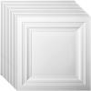 image:imageArt3d Drop Ceiling Tiles 12 Pack 2ft x 2ft PVC Glueup Ceiling Tiles 24x24 Wall Tiles for Indoor Decor Home Office Coffee Shop Restaurant Gym Covers 48 Sq Ft Square BlackSquare White