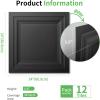 image:imageArt3d Drop Ceiling Tiles 12 Pack 2ft x 2ft PVC Glueup Ceiling Tiles 24x24 Wall Tiles for Indoor Decor Home Office Coffee Shop Restaurant Gym Covers 48 Sq Ft Square BlackSquare Black