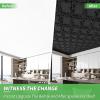image:imageArt3d Drop Ceiling Tiles 12 Pack 2ft x 2ft PVC Glueup Ceiling Tiles 24x24 Wall Tiles for Indoor Decor Home Office Coffee Shop Restaurant Gym Covers 48 Sq Ft Square BlackBlack