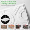 image:imageArt3d Drop Ceiling Tiles 12 Pack 2ft x 2ft PVC Glueup Ceiling Tiles 24x24 Wall Tiles for Indoor Decor Home Office Coffee Shop Restaurant Gym Covers 48 Sq Ft Square BlackWhite