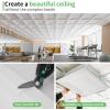 image:imageArt3d Drop Ceiling Tiles 12 Pack 2ft x 2ft PVC Glueup Ceiling Tiles 24x24 Wall Tiles for Indoor Decor Home Office Coffee Shop Restaurant Gym Covers 48 Sq Ft Square BlackSquare White