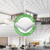 image:imageArt3d Drop Ceiling Tiles 12 Pack 2ft x 2ft PVC Glueup Ceiling Tiles 24x24 Wall Tiles for Indoor Decor Home Office Coffee Shop Restaurant Gym Covers 48 Sq Ft Square BlackSquare White