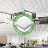 image:imageArt3d Drop Ceiling Tiles 12 Pack 2ft x 2ft PVC Glueup Ceiling Tiles 24x24 Wall Tiles for Indoor Decor Home Office Coffee Shop Restaurant Gym Covers 48 Sq Ft Square BlackSquare White