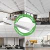 image:imageArt3d Drop Ceiling Tiles 12 Pack 2ft x 2ft PVC Glueup Ceiling Tiles 24x24 Wall Tiles for Indoor Decor Home Office Coffee Shop Restaurant Gym Covers 48 Sq Ft Square BlackRectangular White