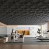 image:imageArt3d Drop Ceiling Tiles 12 Pack 2ft x 2ft PVC Glueup Ceiling Tiles 24x24 Wall Tiles for Indoor Decor Home Office Coffee Shop Restaurant Gym Covers 48 Sq Ft Square BlackBlack