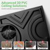 image:imageArt3d Drop Ceiling Tiles 12 Pack 2ft x 2ft PVC Glueup Ceiling Tiles 24x24 Wall Tiles for Indoor Decor Home Office Coffee Shop Restaurant Gym Covers 48 Sq Ft Square BlackBlack