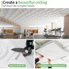 image:imageArt3d Drop Ceiling Tiles 12 Pack 2ft x 2ft PVC Glueup Ceiling Tiles 24x24 Wall Tiles for Indoor Decor Home Office Coffee Shop Restaurant Gym Covers 48 Sq Ft Square BlackWhite