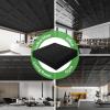 image:imageArt3d Drop Ceiling Tiles 12 Pack 2ft x 2ft PVC Glueup Ceiling Tiles 24x24 Wall Tiles for Indoor Decor Home Office Coffee Shop Restaurant Gym Covers 48 Sq Ft Square BlackSquare Black