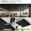 image:imageArt3d Drop Ceiling Tiles 12 Pack 2ft x 2ft PVC Glueup Ceiling Tiles 24x24 Wall Tiles for Indoor Decor Home Office Coffee Shop Restaurant Gym Covers 48 Sq Ft Square BlackSquare Black