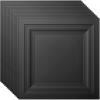 image:imageArt3d Drop Ceiling Tiles 12 Pack 2ft x 2ft PVC Glueup Ceiling Tiles 24x24 Wall Tiles for Indoor Decor Home Office Coffee Shop Restaurant Gym Covers 48 Sq Ft Square BlackSquare Black