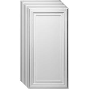 image:imageArt3d Drop Ceiling Tiles 12 Pack 2ft x 2ft PVC Glueup Ceiling Tiles 24x24 Wall Tiles for Indoor Decor Home Office Coffee Shop Restaurant Gym Covers 48 Sq Ft Square BlackRectangular White