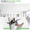 image:imageArt3d 10 Pack Smooth Drop Ceiling Tiles 24x48 Cover 80 Sqft PVC Decorative Ceiling Tiles 2x4 ft FireRated Tiles for Interior Decor Home Office Restaurant and Gym Matte Regular WhiteSquare White
