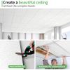 image:imageArt3d 10 Pack Smooth Drop Ceiling Tiles 24x48 Cover 80 Sqft PVC Decorative Ceiling Tiles 2x4 ft FireRated Tiles for Interior Decor Home Office Restaurant and Gym Matte Regular WhiteRetangular White