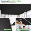 image:imageArt3d 10 Pack Smooth Drop Ceiling Tiles 24x48 Cover 80 Sqft PVC Decorative Ceiling Tiles 2x4 ft FireRated Tiles for Interior Decor Home Office Restaurant and Gym Matte Regular WhiteDeep Regular Black
