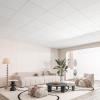 image:imageArt3d 10 Pack Smooth Drop Ceiling Tiles 24x48 Cover 80 Sqft PVC Decorative Ceiling Tiles 2x4 ft FireRated Tiles for Interior Decor Home Office Restaurant and Gym Matte Regular WhiteSquare White