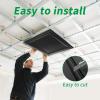 image:imageArt3d 10 Pack Smooth Drop Ceiling Tiles 24x48 Cover 80 Sqft PVC Decorative Ceiling Tiles 2x4 ft FireRated Tiles for Interior Decor Home Office Restaurant and Gym Matte Regular WhiteMatte Black