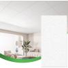 image:imageArt3d 10 Pack Smooth Drop Ceiling Tiles 24x48 Cover 80 Sqft PVC Decorative Ceiling Tiles 2x4 ft FireRated Tiles for Interior Decor Home Office Restaurant and Gym Matte Regular WhiteRetangular White