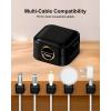 image:imageArt3d 8 Pack Magnetic Cable Clips Black Cable Management Accessories Cord Smooth Adjustable amp Adhesive Backing Cord Organizer for Office Home Organization Desk Wall Nightstand Phone CarBlack