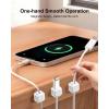 image:imageArt3d 8 Pack Magnetic Cable Clips Black Cable Management Accessories Cord Smooth Adjustable amp Adhesive Backing Cord Organizer for Office Home Organization Desk Wall Nightstand Phone CarWhite