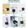 image:imageArt3d 8 Pack Magnetic Cable Clips Black Cable Management Accessories Cord Smooth Adjustable amp Adhesive Backing Cord Organizer for Office Home Organization Desk Wall Nightstand Phone CarBlack