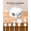 image:imageArt3d 8 Pack Magnetic Cable Clips Black Cable Management Accessories Cord Smooth Adjustable amp Adhesive Backing Cord Organizer for Office Home Organization Desk Wall Nightstand Phone CarWhite