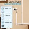 image:imageArt3d Cord Hider 120in Cord Cover Large Cable Hider Self Adhesive Wire Covers for 4 Cords Paintable Cable Raceway Wire Hider Wall Mount TV Cords Management 8X W094 H054in White360in