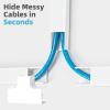 image:imageArt3d Cord Hider 120in Cord Cover Large Cable Hider Self Adhesive Wire Covers for 4 Cords Paintable Cable Raceway Wire Hider Wall Mount TV Cords Management 8X W094 H054in White120in