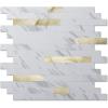 10 Pcs-white Slate With Gold Studded