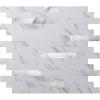 image:imageArt3d 10Sheet Peel and Stick Backsplash Tile for Kitchen Bathroom Fireplace Laundry Room in Distressed WoodWhite Slate with Silver Studded