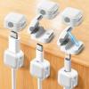 image:imageArt3d 8 Pack Magnetic Cable Clips Black Cable Management Accessories Cord Smooth Adjustable amp Adhesive Backing Cord Organizer for Office Home Organization Desk Wall Nightstand Phone CarWhite
