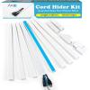 image:imageArt3d Cord Hider 120in Cord Cover Large Cable Hider Self Adhesive Wire Covers for 4 Cords Paintable Cable Raceway Wire Hider Wall Mount TV Cords Management 8X W094 H054in White120in