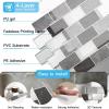 image:imageArt3d Peel and Stick Black with Silver Grout Wall Tiles  10Pack of 12 x12 Thickened Design Backsplash SelfAdhesive Tile for Kitchen amp Bathroom DecorGranite