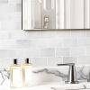 image:imageArt3d Peel and Stick Black with Silver Grout Wall Tiles  10Pack of 12 x12 Thickened Design Backsplash SelfAdhesive Tile for Kitchen amp Bathroom DecorWhite Stone Marble