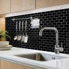 image:imageArt3d Peel and Stick Black with Silver Grout Wall Tiles  10Pack of 12 x12 Thickened Design Backsplash SelfAdhesive Tile for Kitchen amp Bathroom DecorBlack With Silver Grout