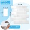 image:imageArt3d Peel and Stick Black with Silver Grout Wall Tiles  10Pack of 12 x12 Thickened Design Backsplash SelfAdhesive Tile for Kitchen amp Bathroom DecorWhite Stone Marble
