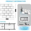 image:imageArt3d Peel and Stick Black with Silver Grout Wall Tiles  10Pack of 12 x12 Thickened Design Backsplash SelfAdhesive Tile for Kitchen amp Bathroom DecorWhite With Black Grout